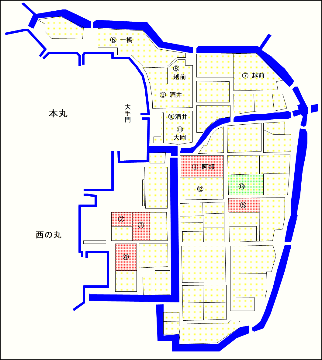 江戸城 大名屋敷地図 掛け軸 江戸城 大名屋敷地図 掛け軸 本